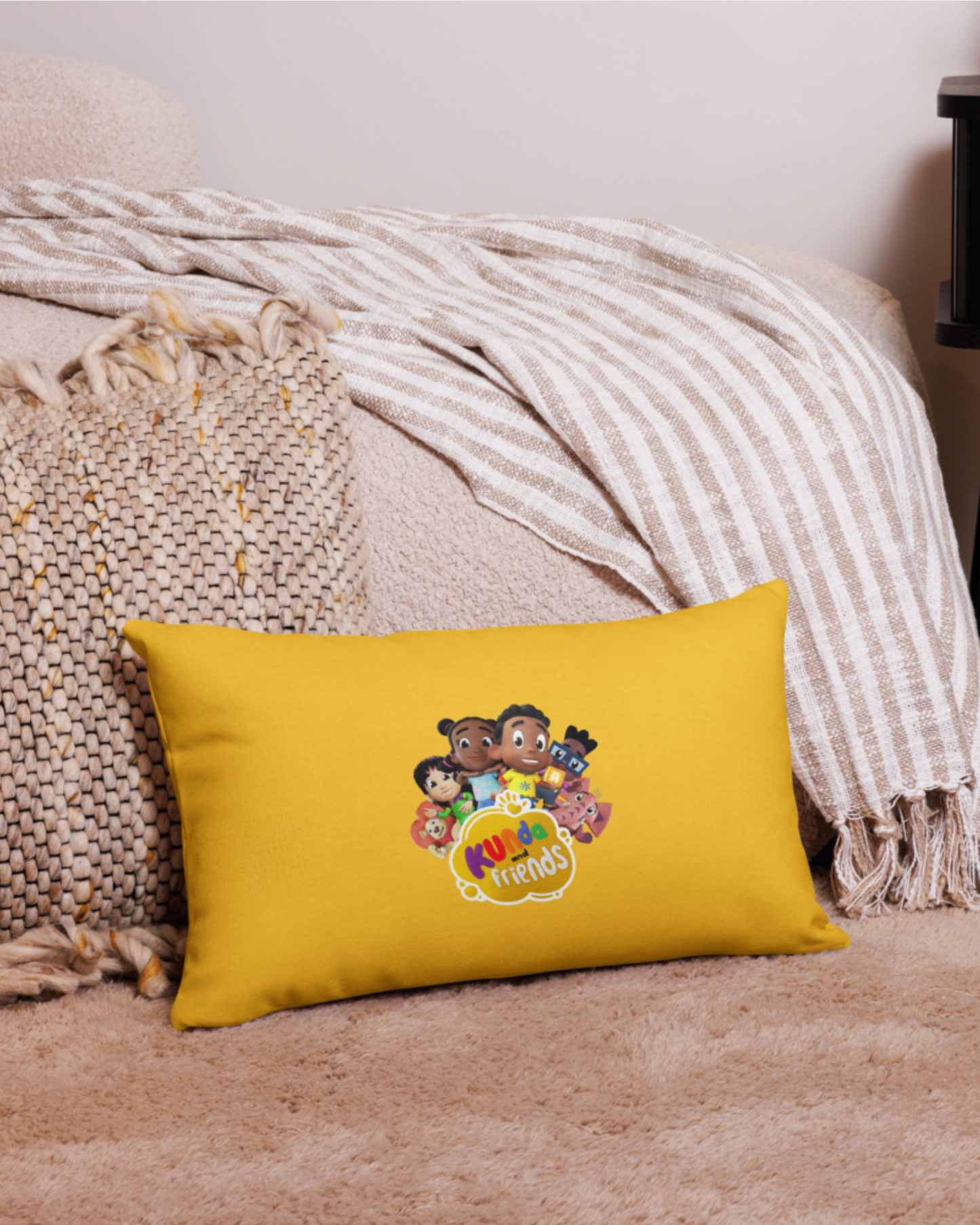 Kunda & Friends Character Pillow – Royal Yellow