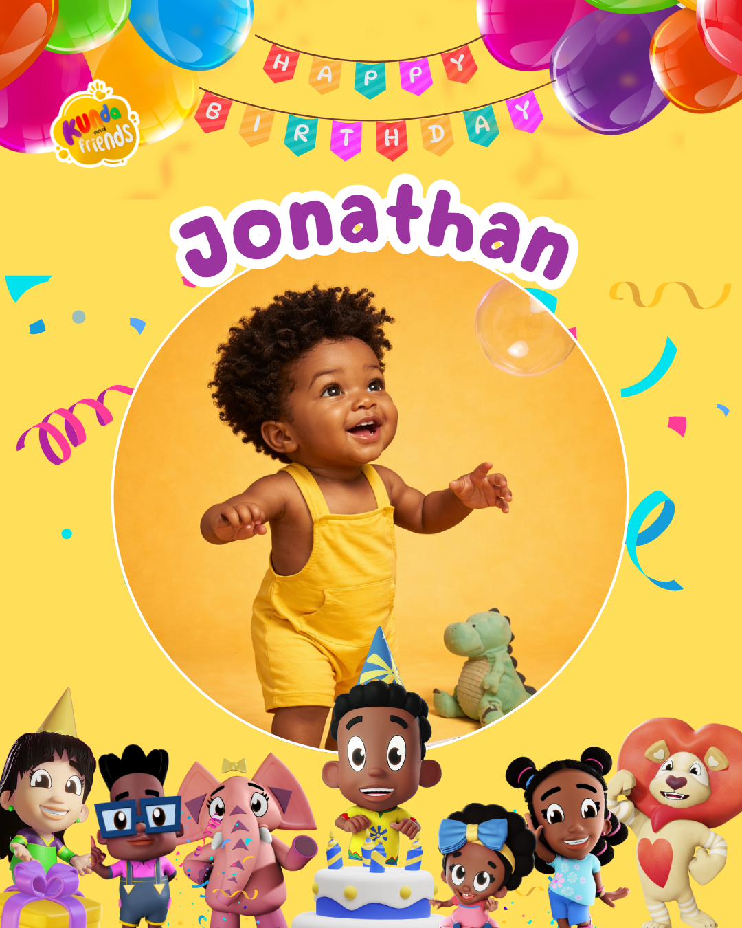 Kunda Kids Personalised Birthday Video and Poster