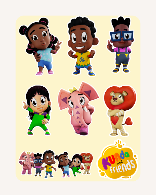 Kunda & Friends Glossy Stickers