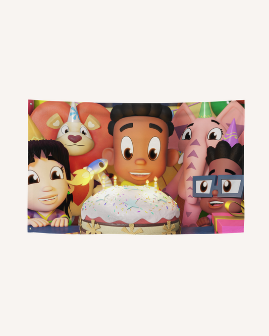 Happy Birthday Fabric Poster