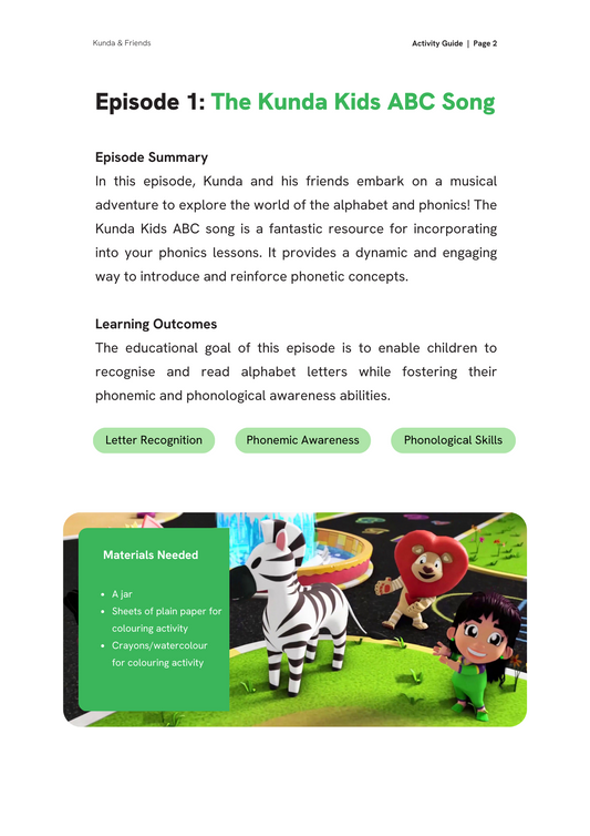 Kunda & Friends Free Activity Guide