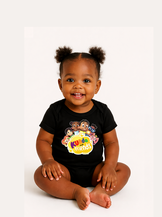 Kunda and Friends Baby Bodysuit (ages 3-18 months)